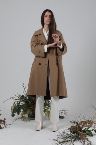 Camel Swing Coat