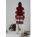TOGETHER COAT - RED AND RED/WHITE TARTAN