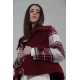 TOGETHER COAT - RED AND RED/WHITE TARTAN