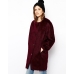 DARK RED COCOON COAT