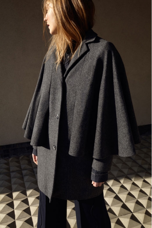 GREY CAPE COAT