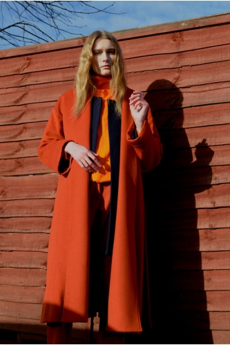 Orange Oversize Belter Coat - sold out