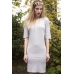 STRIPY GREY CAPE DRESS