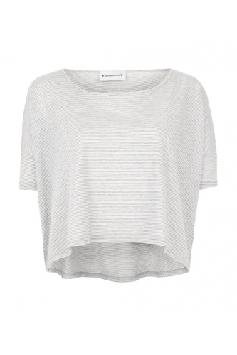 STRIPY GREY CROP TOP