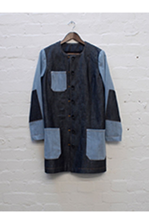 DENIM PATCH COAT