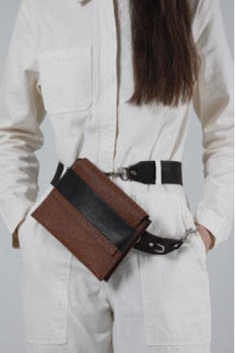 Brown shoulder belt bag 