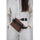 Brown shoulder belt bag 