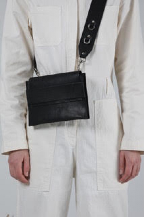 Black shoulder belt bag 